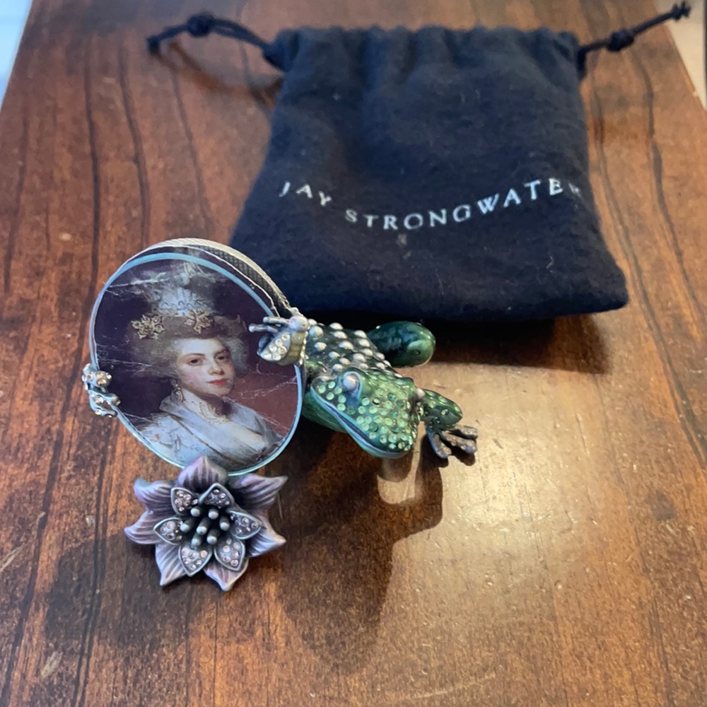 Jay Strongwater Figural Frog Picture Frame